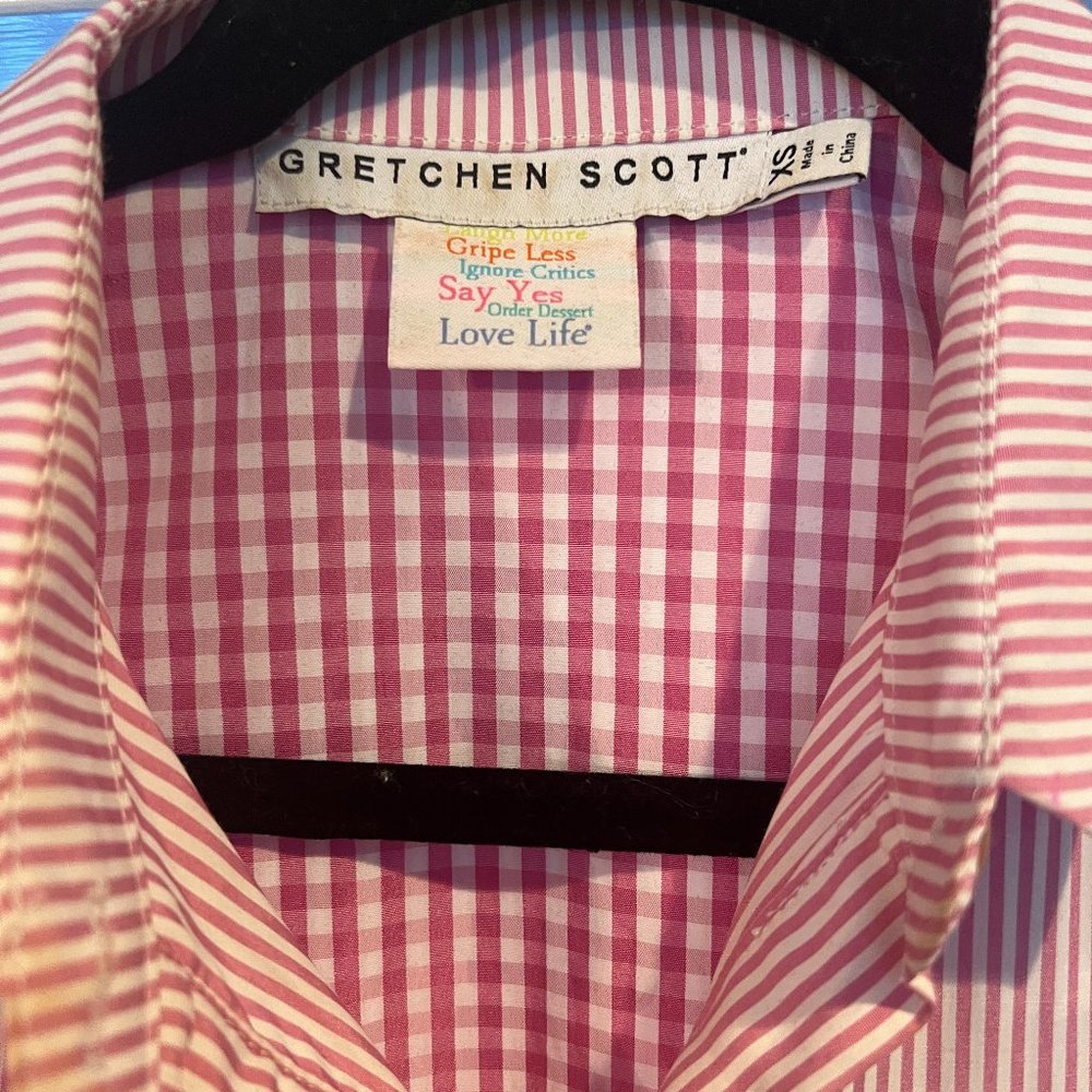 Pink/white strip cotton day dress, excellent condition